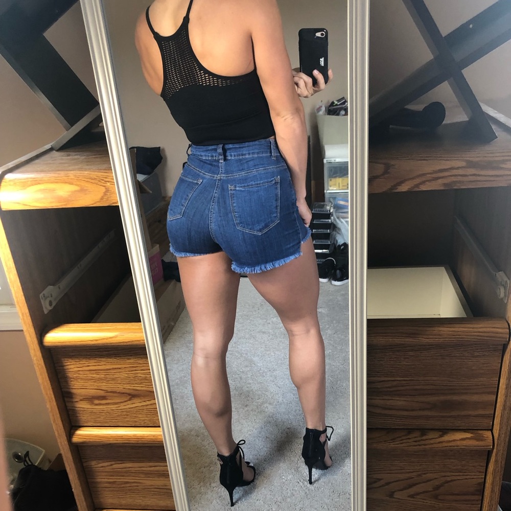 high waist Jean shorts